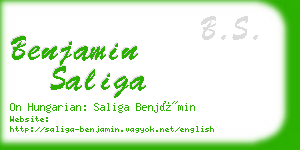 benjamin saliga business card